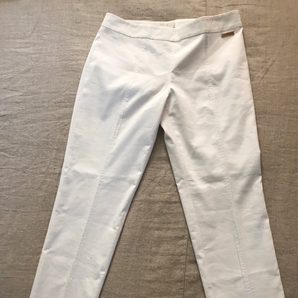 Tory Burch Callie Skinny Sz 4 White Pants Stretch